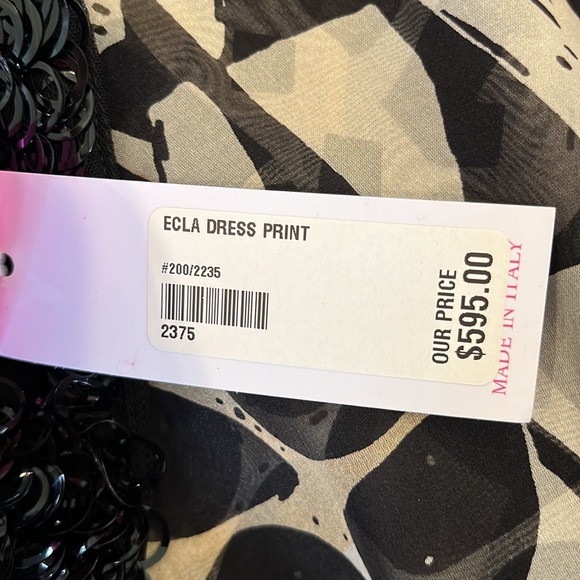 NWT Ecla 100% silk dress made in Italy. Drop shoulder sleeveless - Picture 8 of 14